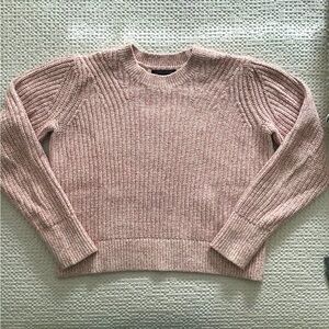 Banana Republic Pink and white, cotton marl sweater.